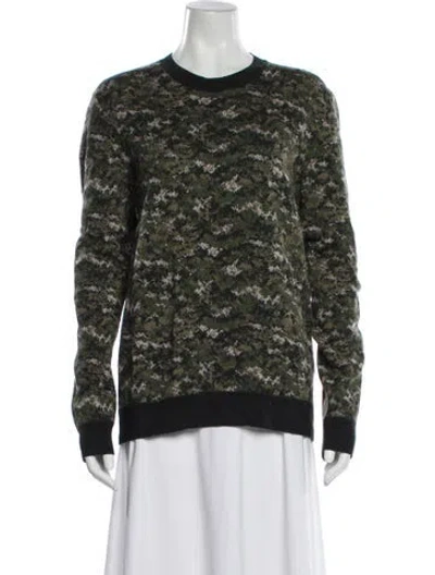 Pre-owned Apc Virgin Wool Printed Sweater In Green