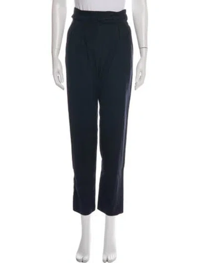 Pre-owned A.p.c. Virgin Wool Straight Leg Pants In Blue