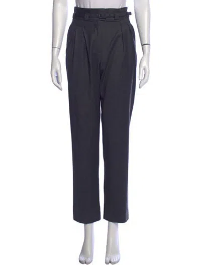 Pre-owned A.p.c. Virgin Wool Straight Leg Pants In Blue