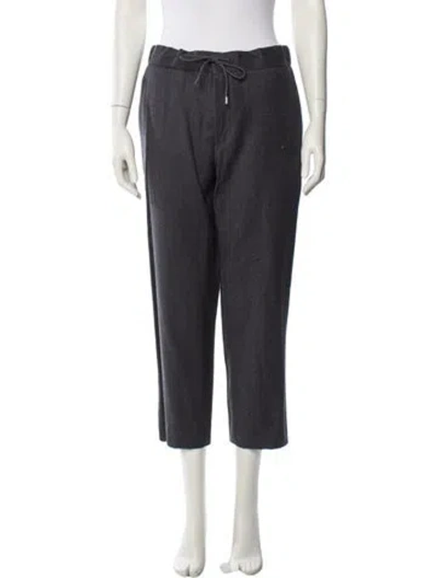 Pre-owned A.p.c. Virgin Wool Straight Leg Pants In Gray