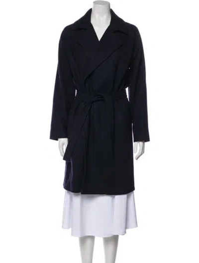 Pre-owned Apc Virgin Wool Trench Coat In Blue