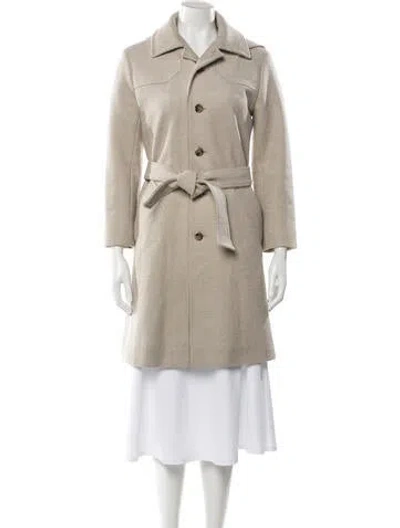 Pre-owned Apc Virgin Wool Trench Coat In Neutral