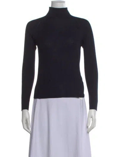 Pre-owned A.p.c. Virgin Wool Turtleneck Sweater In Black