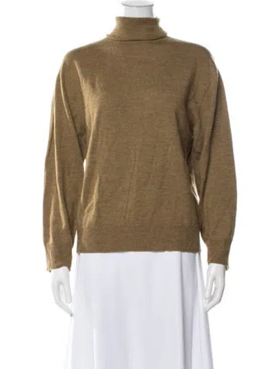 Pre-owned A.p.c. Virgin Wool Turtleneck Sweater In Yellow