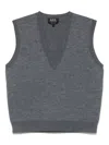 Apc A.p.c. Sleeveless Gilet With Plunging V-neck