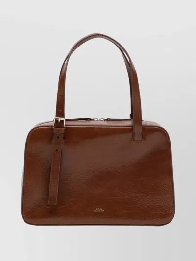 APC VIRGINIA LEATHER BOX SHOULDER BAG