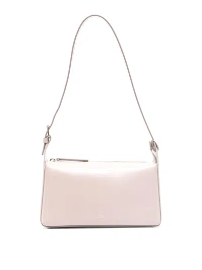 Apc Virginie Zipped Shoulder Bag In Light Grey