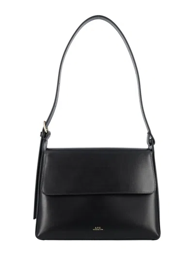 Apc A.p.c. Virginie Flap Bag In Black