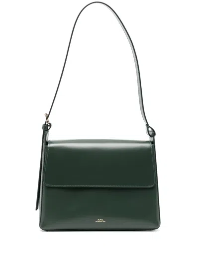 Apc Virginie Flap Bag In Green