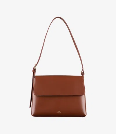 Apc Virginie Flap Bag One Size Hazelnut In Brown