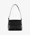 Apc Sac Virginie Flap Leather Shoulder Bag In Lzz - Black