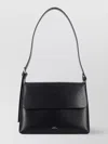 Apc Sac Virginie Flap Leather Shoulder Bag In Black