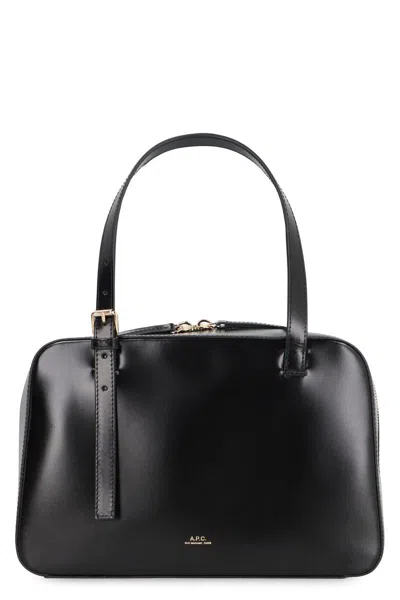 Apc A.p.c. Virginie Leather Bag In Black