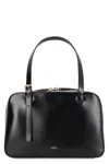 Apc A.p.c. Leather Virginie Box Bag In Black
