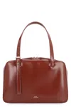Apc A.p.c. Virginie Leather Bag In Burgundy