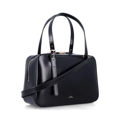 Apc A.p.c. Virginie Leather Box Bag In Black