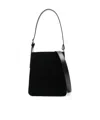 Apc 'virginie' Black Bucket Bag With Shoulder Strap And Top Adjustable Handle In Leather Woman In Black