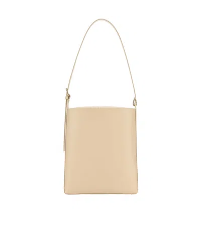 Apc Virginie Leather Shoulder Bag In Nude