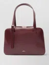 A.p.c. Virginie Rectangular Shoulder Bag Adjustable Strap In Burgundy