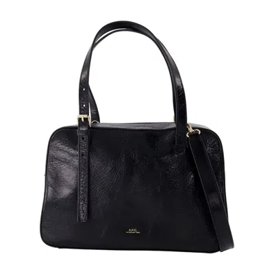 APC VIRGINIE SHOULDER BAG - LEATHER - BLACK