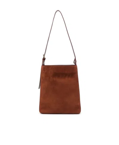 Apc Adjustable Shoulder Strap Logo Shoulder Bag In Brown