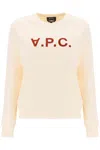 Apc A.p.c. Viva Logo Detail Cotton Sweatshirt In White