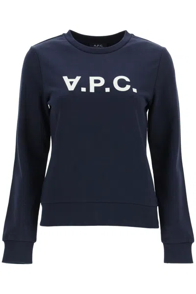 Apc Viva Logo Sweatshirt In Blue