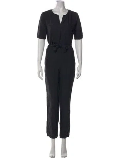 Pre-owned Apc V-neck Jumpsuit In Black