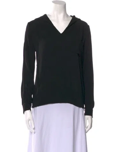 Pre-owned Apc V-neck Long Sleeve Sweatshirt In Black