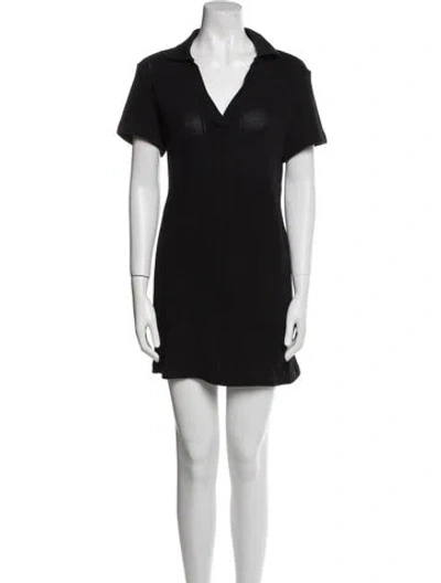 Pre-owned Apc V-neck Mini Dress In Black