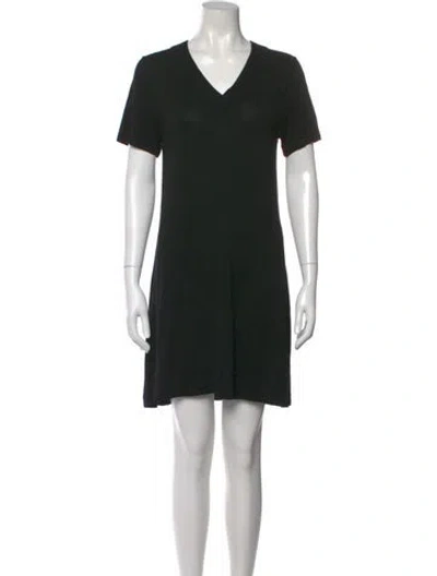 Pre-owned Apc V-neck Mini Dress In Black