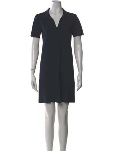 Pre-owned Apc V-neck Mini Dress In Gray