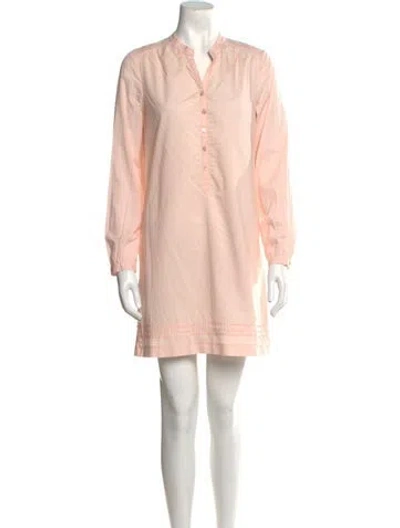 Pre-owned A.p.c. V-neck Mini Dress In Multicolor