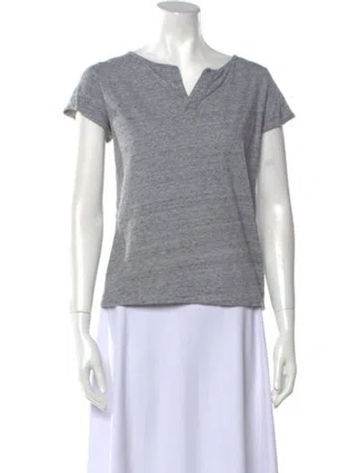 Pre-owned Apc V-neck Short Sleeve T-shirt In Gray