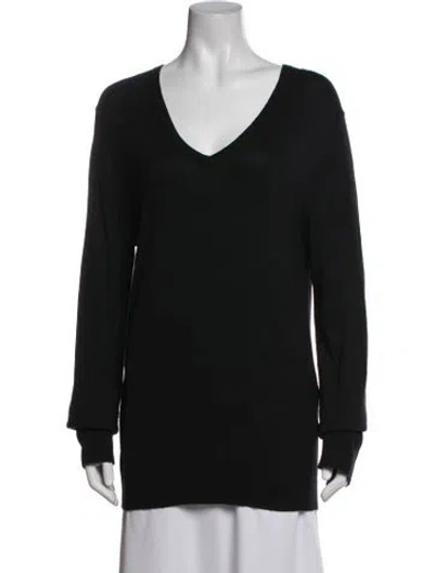 Pre-owned A.p.c. V-neck Sweater In Black
