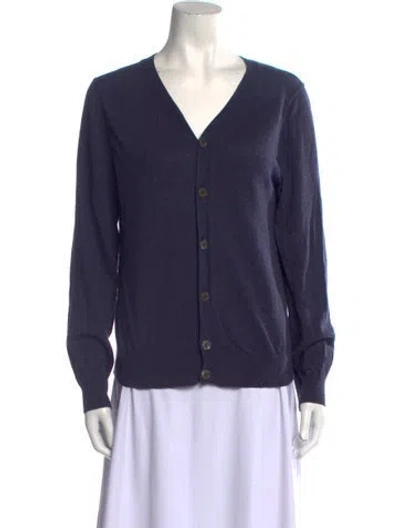 Pre-owned Apc V-neck Sweater In Blue