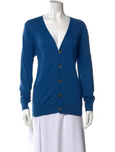 Pre-owned Apc V-neck Sweater In Blue