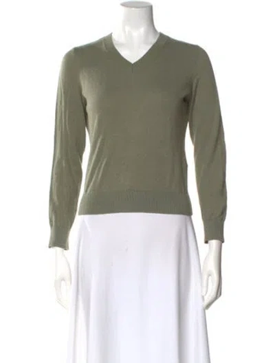 Pre-owned Apc V-neck Sweater In Green