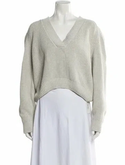 Pre-owned A.p.c. V-neck Sweater In Neutral
