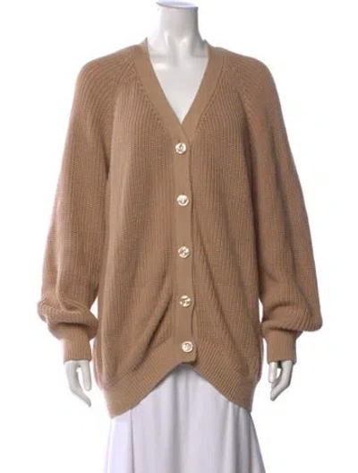 Pre-owned A.p.c. V-neck Sweater In Neutrals