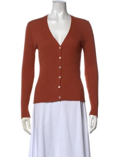 Pre-owned Apc V-neck Sweater In Orange