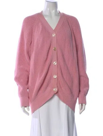 Pre-owned A.p.c. V-neck Sweater In Pink
