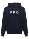 Apc A.p.c. Milo Hoodie With Flocked Logo Print