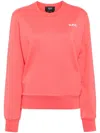 Apc V.p.c Logo Cotton Sweatshirt In Pink