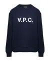 Apc A.p.c. Relaxed-fit Lightweight Cotton Blend Sweatshirt In Black