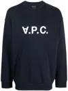 Apc A.p.c. Logo Sweatshirt – Blue In Blue