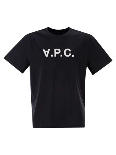 Apc A.p.c. V.p.c. Organic Cotton Jersey T Shirt In Blue
