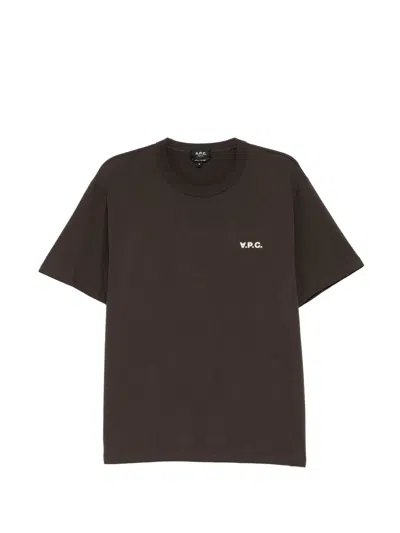 A.p.c. Vpc T-shirt In Brown