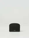 Apc A.p.c. Demi Lune Leather Card Holder In Black