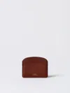 Apc Wallet A. P.c. Woman Color Leather In 黄棕色